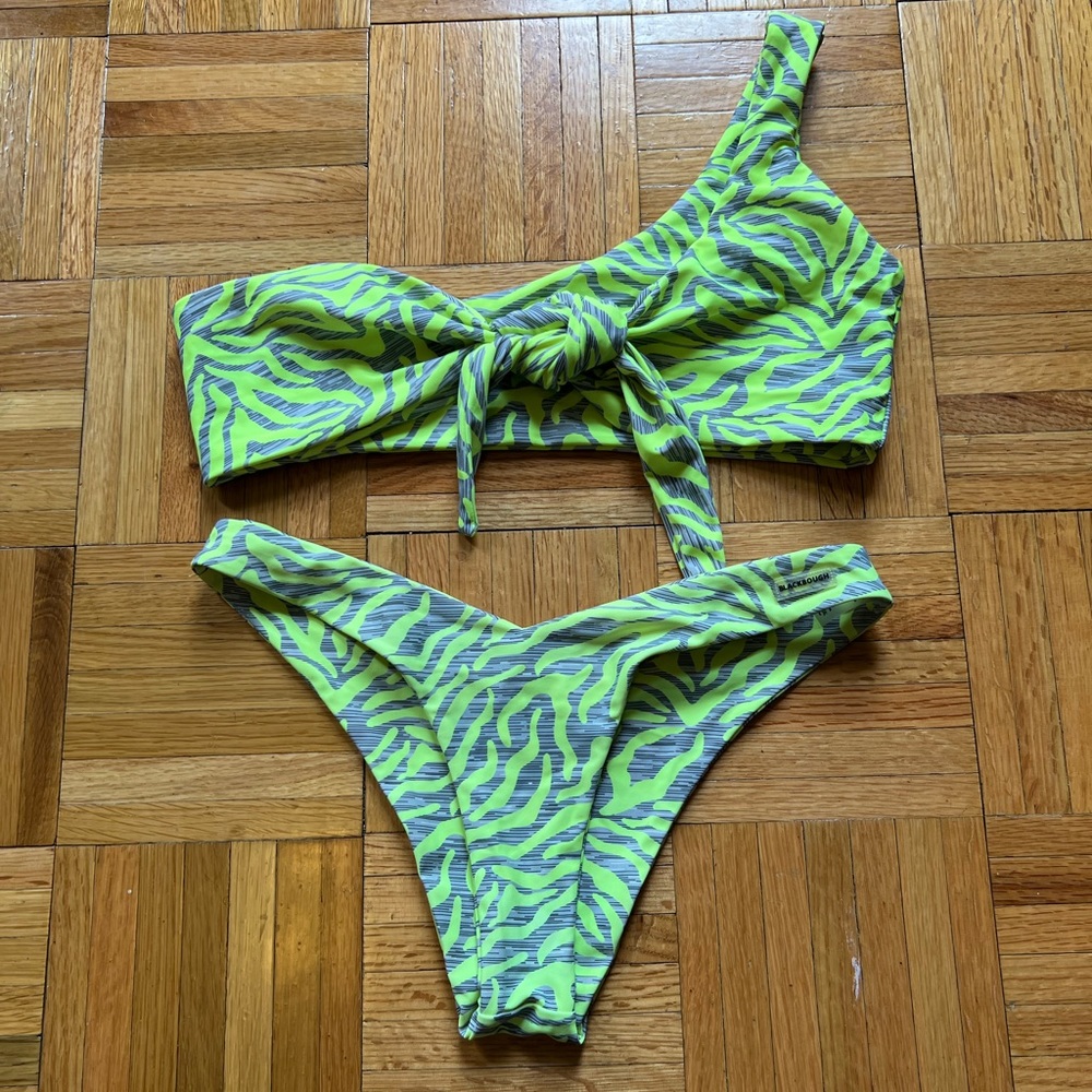 Blackbough Neon Zebra Bikini Set